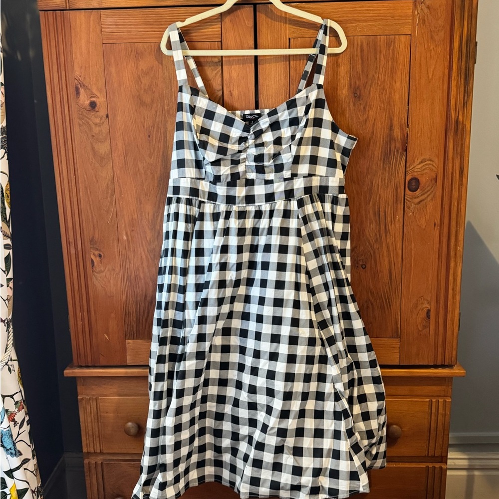 Torrid Retro Chic Black and White Gingham Sundress